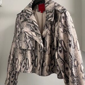 JENNIFER LOPEZ Snake Print Cropped Jacket Size XL